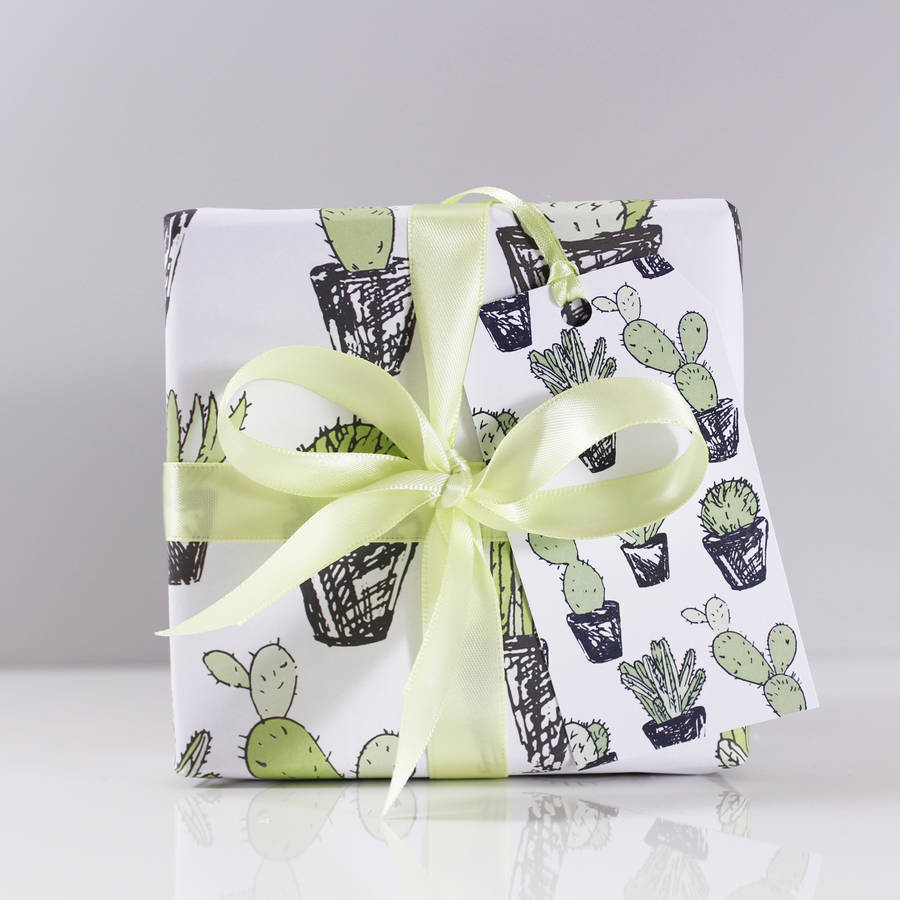 Cactus Succulent Eco Friendly Wrapping Paper
