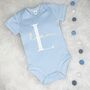 Babygrow Personalised With Name And Initial Gold White, thumbnail 1 of 5