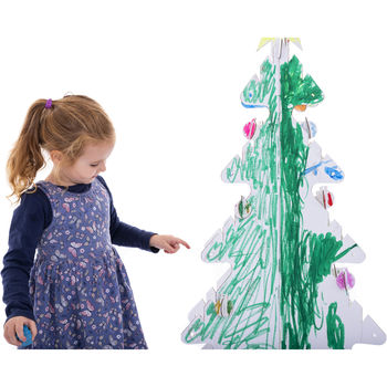 Kid Eco Cardboard Christmas Tree Five Pack White, 3 of 8