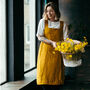 Linen Crossback Pinafore | Artist Apron, thumbnail 1 of 12