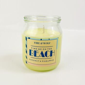 Coconut And Pineapple Candle | Find Me On The Beach, 3 of 6