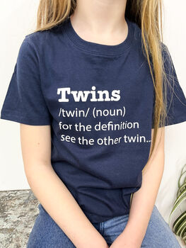 Funny Twin Definition T Shirt, 3 of 9