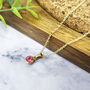 Mini Round Ruby July Birthstone Pendant Necklace, thumbnail 1 of 3