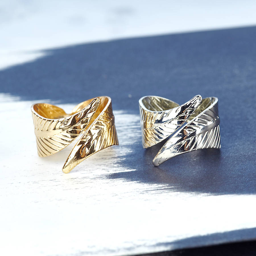 leaf wrap ring by junk jewels