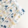 Palm Tree Printed Cotton Midi Skirt, thumbnail 3 of 7