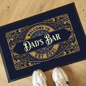 Personalised Dads Pub Home Bar Accessories Doormat, 3 of 3