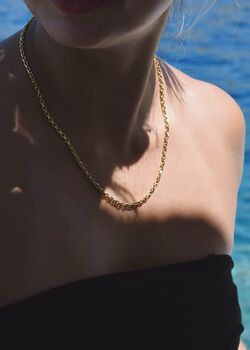 Anchor Minimal Chain Necklace 18 K Gold, 6 of 6