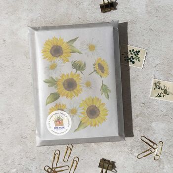 Sunflower Note Cards And Envelopes, 4 of 7