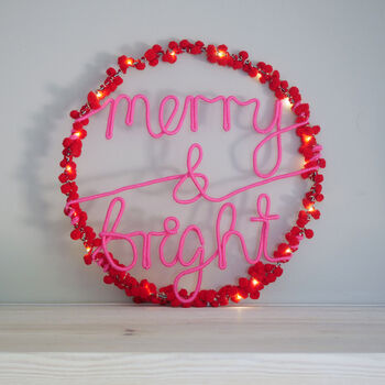 Merry And Bright Wreath Light, 6 of 11