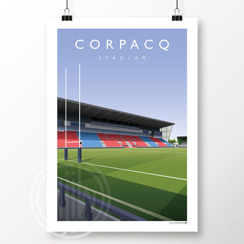 Corpacq Stadium Sale Sharks Rugby Poster, 2 of 6