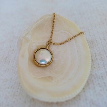 Pearl Gold Tarnish Free Necklace With Free Personalisation, 5 of 6