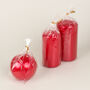 G Decor Grace Red Metallic Shine Pillar Candle, thumbnail 7 of 7