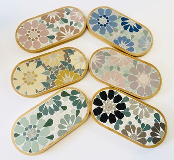 Floral Mosaic Trinket Candle Tray, 2 of 7