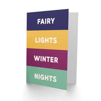 Fairy Lights Winter Nights Christmas Card, 2 of 4