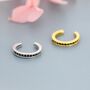 Black Cz Ear Cuff In Sterling Silver, thumbnail 2 of 12