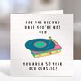 Vinyl Lover Milestone Birthday Card, thumbnail 2 of 3