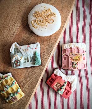 Personalised Gingerbread Christmas Houses Biscuit Gift Box, 7 of 10