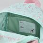 Personalised Sage Ditsy Floral Compartment Backpack, thumbnail 5 of 8