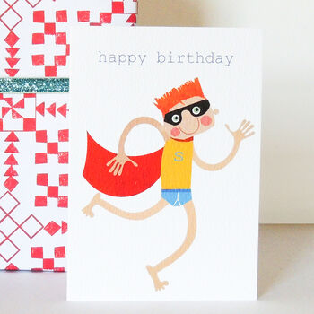 Superhero Happy Birthday Card, 4 of 4