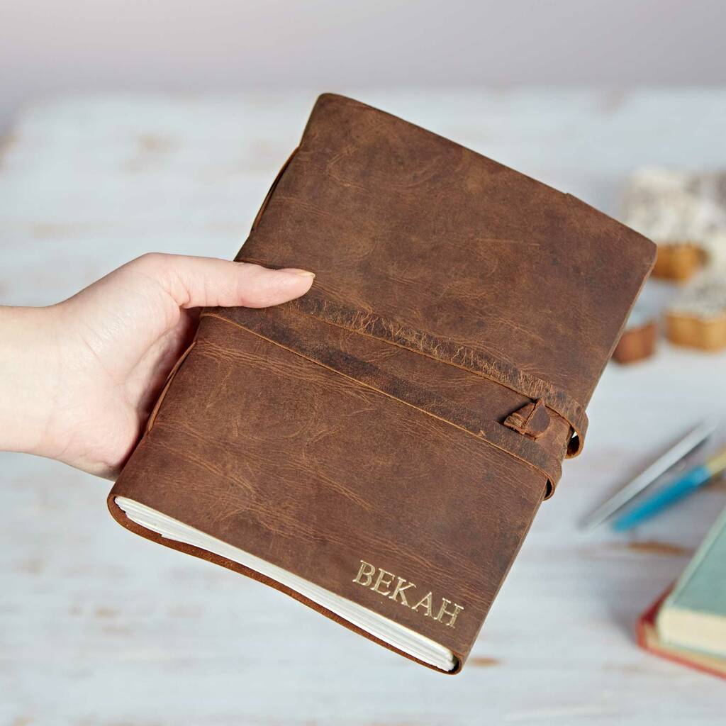 Personalised Buffalo Leather Journal, 1 of 8