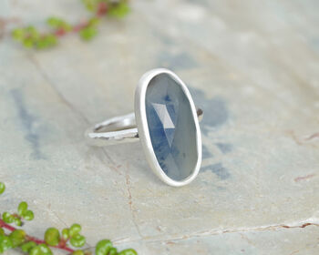 Oval Sapphire Ring In Sterling Silver, 2 of 3