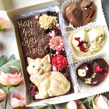 Personalised Chocolate Cat, Edible Kitty Birthday Gift, 2 of 10