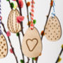 Mini Wooden Easter Egg Hanging Decorations, thumbnail 5 of 5