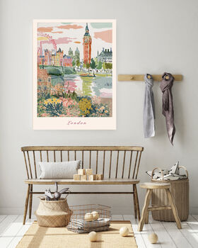 London City Travel Art Print, 3 of 4