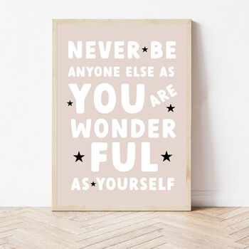 Positive Print 'Be Yourself' For Kids Or Adults, 4 of 8