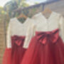 Long Sleeve Burgundy Tutu Dress, thumbnail 3 of 12