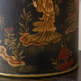 Japanese Black Hand Painted Metal Table Lamp Base, thumbnail 10 of 10