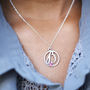 Sterling Silver Initial Birthstone Pendant, thumbnail 2 of 5