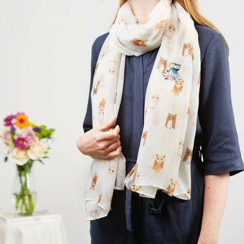 Owl Print Scarf, 2 of 4