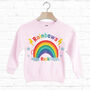 Rainbows Rock! Children's Slogan Sweatshirt, thumbnail 2 of 2