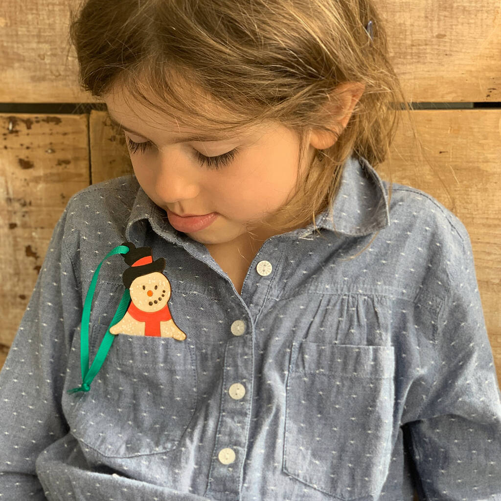 Image of Personalised Snowman Decoration Craft Kit