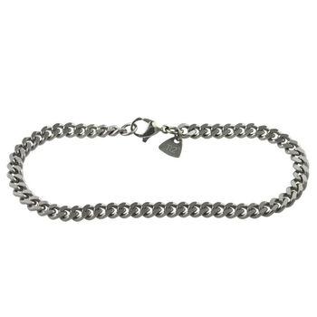Men's Titanium Flat Curb Bracelet, 2 of 4