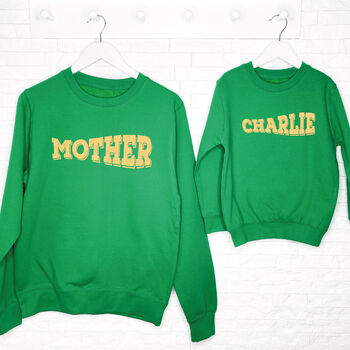 Mother And Child Sweatshirts. Personalised And Stamped, 2 of 3