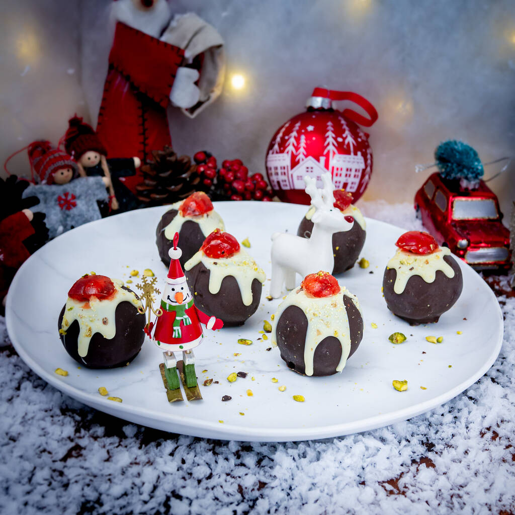 Mini Christmas Pudding Brownies By Bad Brownie