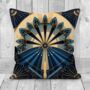 Deco Elegance In Blue Art Deco Cushions Design One, thumbnail 4 of 8