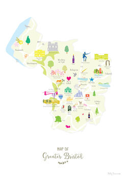Personalised Greater Bristol Map: Add Favourite Places, 2 of 3
