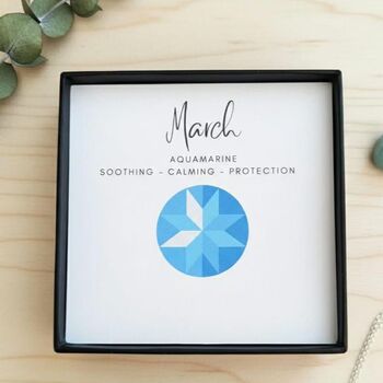 March Heart Birthstone Sterling Silver Earrings, 7 of 7