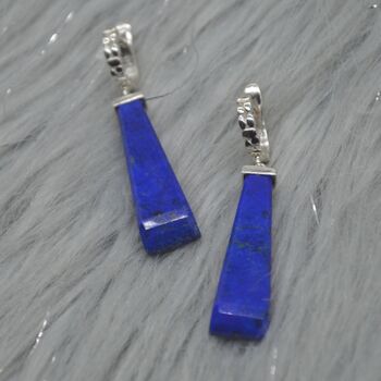 Lapis Lazuli Sterling Silver Drop Earrings, 6 of 9