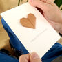 Personalised 8th Bronze Anniversary Origami Heart Card, thumbnail 3 of 4