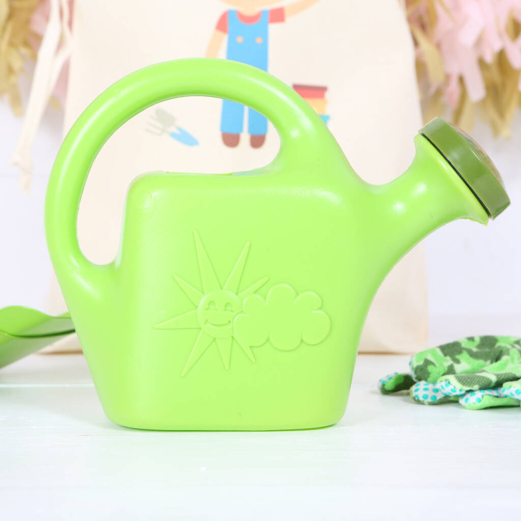 Children's Watering Can Garden Set And Personalised Bag By Red Berry