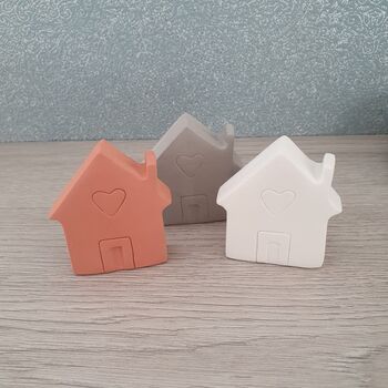 Set Of Three Mini Decorative Clay Houses, 8 of 10