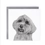 Adorable Cockerpoo Dog Greeting Card, thumbnail 2 of 6