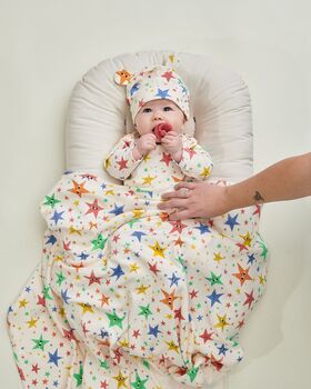Starburst Sleepsuit And Hat Gift Set, 2 of 6
