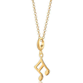 Gold Plated Music Note Necklace, 2 of 7