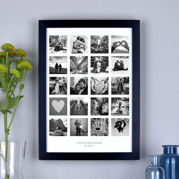 Personalised Twenty Photos Couples Print, 5 of 8