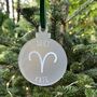 Aries Zodiac Star Sign Christmas Decoration, thumbnail 3 of 5